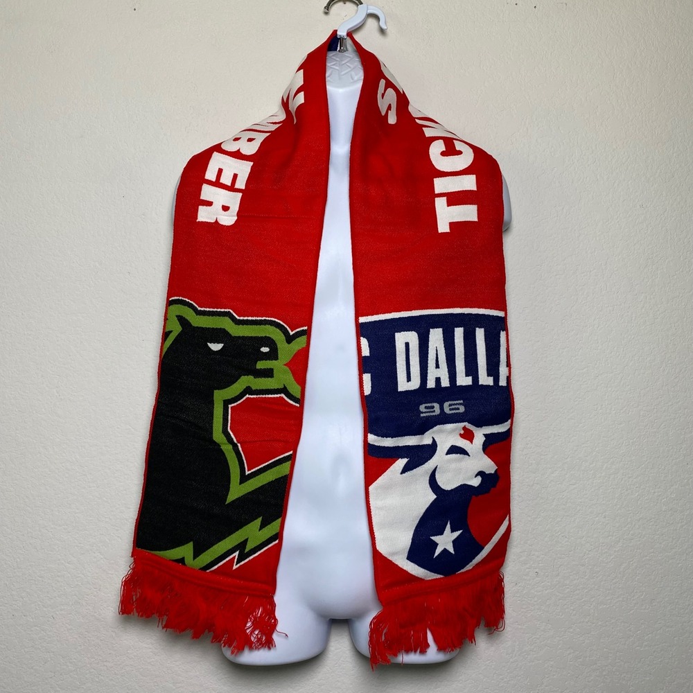 FC Dallas Scarf Season Ticket Member Soccer MLS Vintage Burn Baby Burn